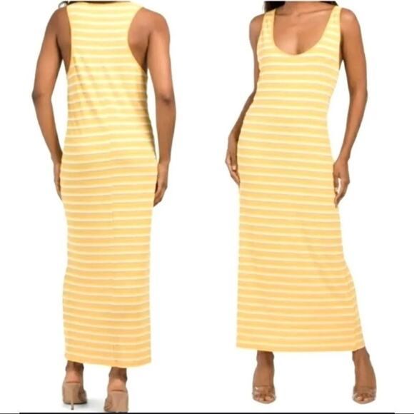 ZARA Striped Ribbed Maxi Tank Dress Women’s Size Small - Picture 1 of 8